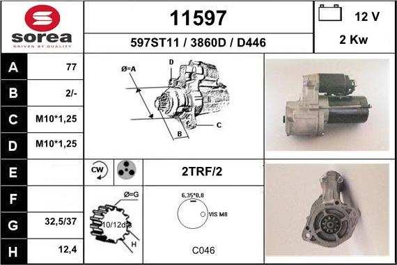 EAI 11597 - Стартер autosila-amz.com