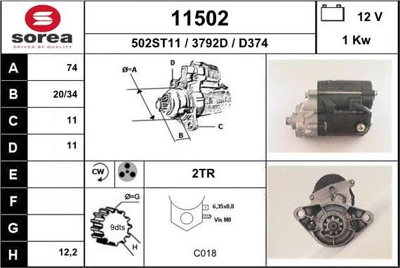 EAI 11502 - Стартер autosila-amz.com