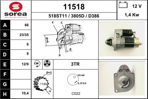 EAI 11518 - Стартер autosila-amz.com