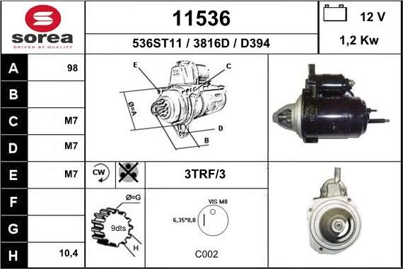 EAI 11536 - Стартер autosila-amz.com