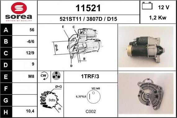 EAI 11521 - Стартер autosila-amz.com