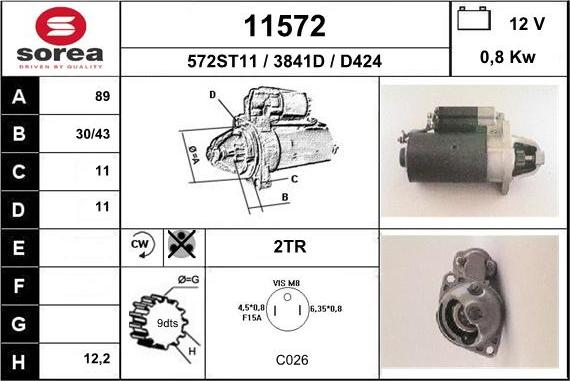 EAI 11572 - Стартер autosila-amz.com