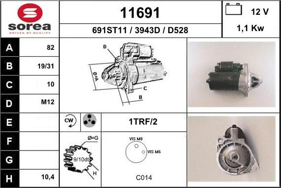 EAI 11691 - Стартер autosila-amz.com