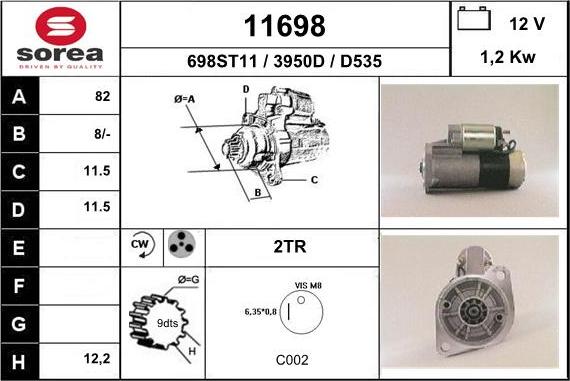 EAI 11698 - Стартер autosila-amz.com