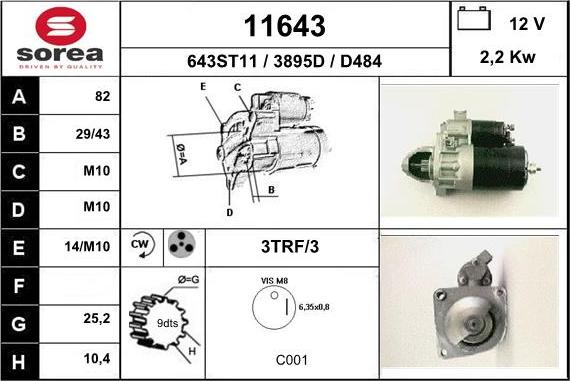 EAI 11643 - Стартер autosila-amz.com