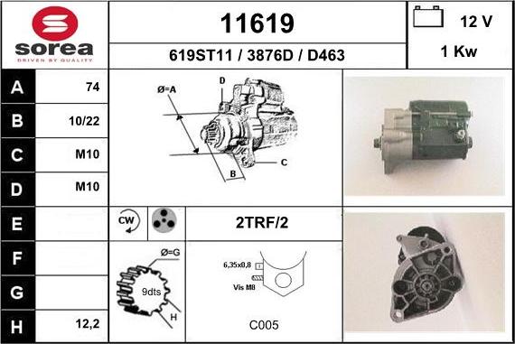 EAI 11619 - Стартер autosila-amz.com