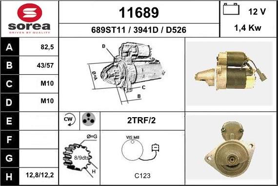 EAI 11689 - Стартер autosila-amz.com