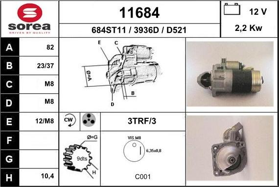 EAI 11684 - Стартер autosila-amz.com