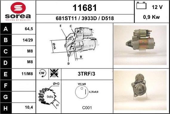 EAI 11681 - Стартер autosila-amz.com