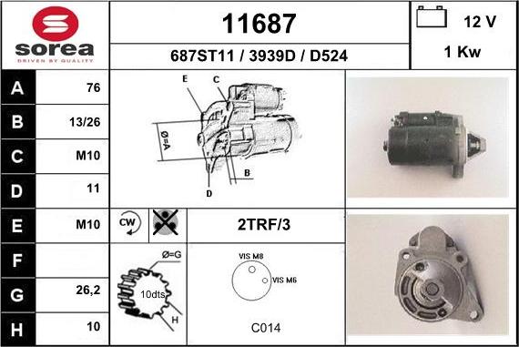 EAI 11687 - Стартер autosila-amz.com