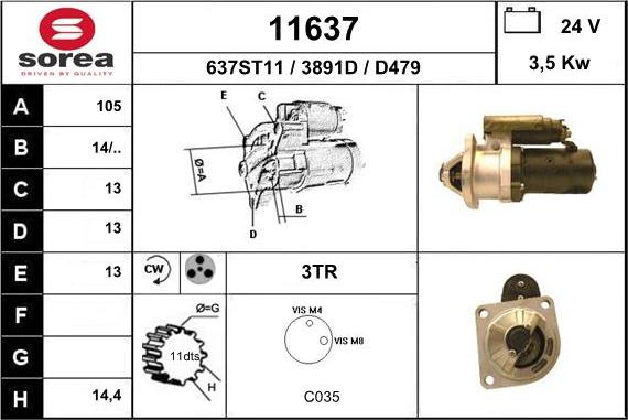 EAI 11637 - Стартер autosila-amz.com