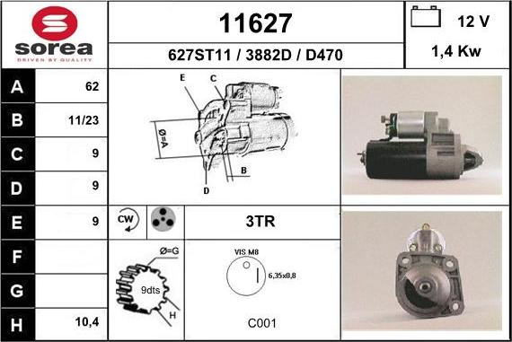 EAI 11627 - Стартер autosila-amz.com