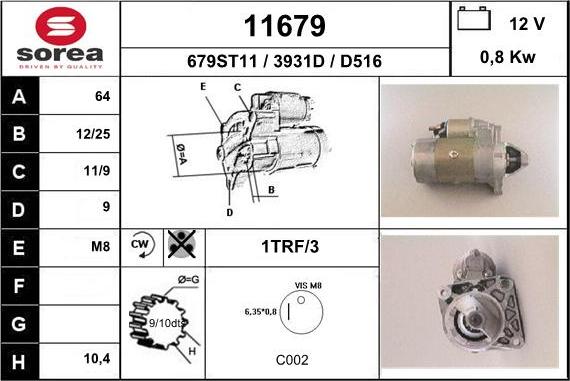 EAI 11679 - Стартер autosila-amz.com