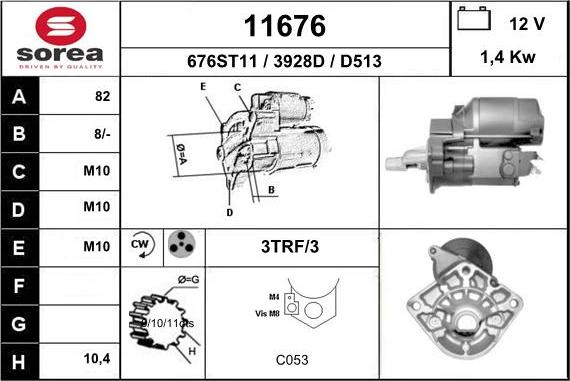 EAI 11676 - Стартер autosila-amz.com