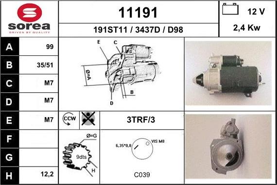 EAI 11191 - Стартер autosila-amz.com