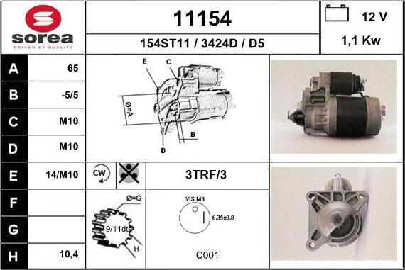 EAI 11154 - Стартер autosila-amz.com