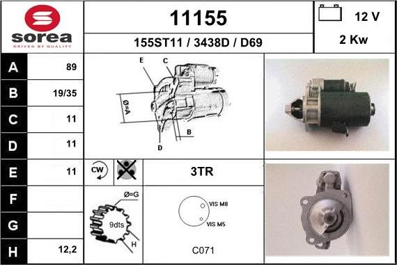 EAI 11155 - Стартер autosila-amz.com