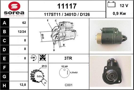 EAI 11117 - Стартер autosila-amz.com