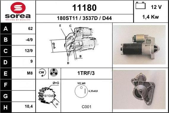 EAI 11180 - Стартер autosila-amz.com