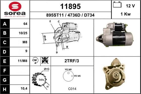 EAI 11895 - Стартер autosila-amz.com