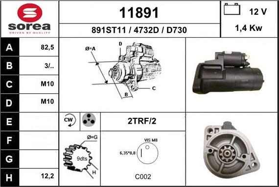 EAI 11891 - Стартер autosila-amz.com