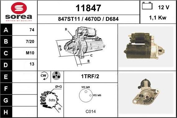 EAI 11847 - Стартер autosila-amz.com