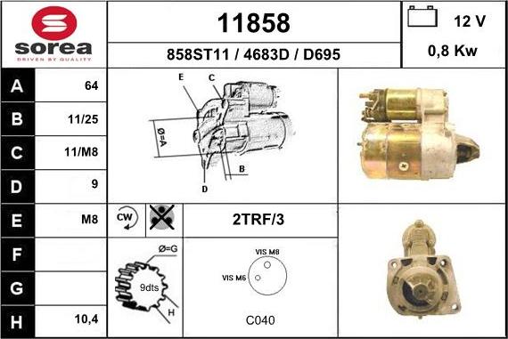 EAI 11858 - Стартер autosila-amz.com