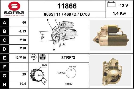 EAI 11866 - Стартер autosila-amz.com