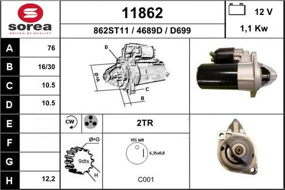 EAI 11862 - Стартер autosila-amz.com