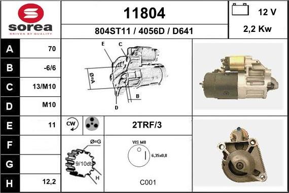 EAI 11804 - Стартер autosila-amz.com