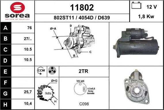 EAI 11802 - Стартер autosila-amz.com