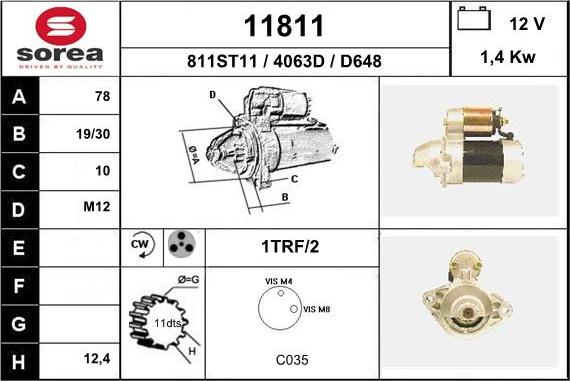 EAI 11811 - Стартер autosila-amz.com