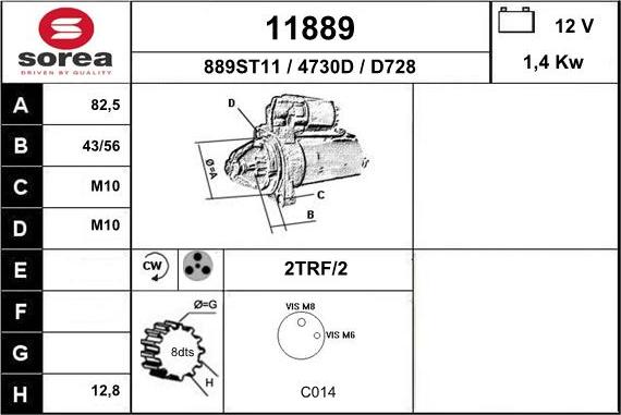 EAI 11889 - Стартер autosila-amz.com