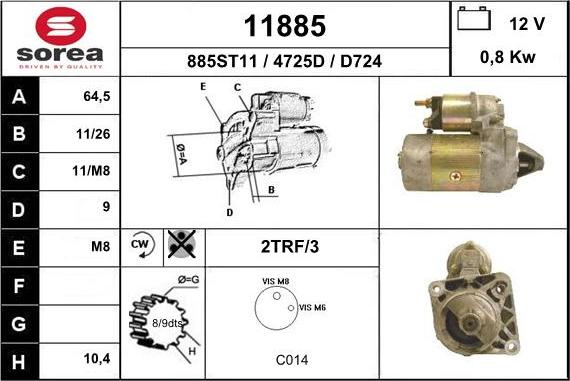 EAI 11885 - Стартер autosila-amz.com