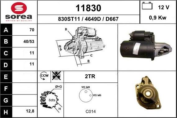 EAI 11830 - Стартер autosila-amz.com