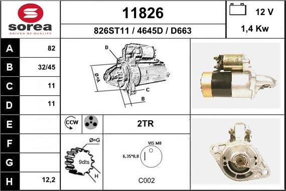 EAI 11826 - Стартер autosila-amz.com