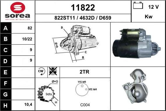 EAI 11822 - Стартер autosila-amz.com