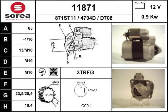 EAI 11871 - Стартер autosila-amz.com