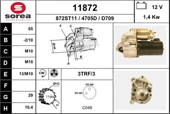 EAI 11872 - Стартер autosila-amz.com