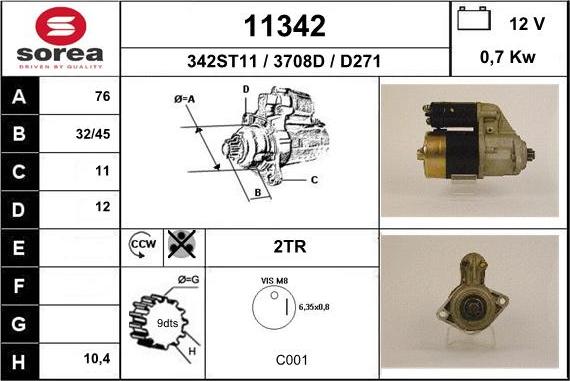 EAI 11342 - Стартер autosila-amz.com