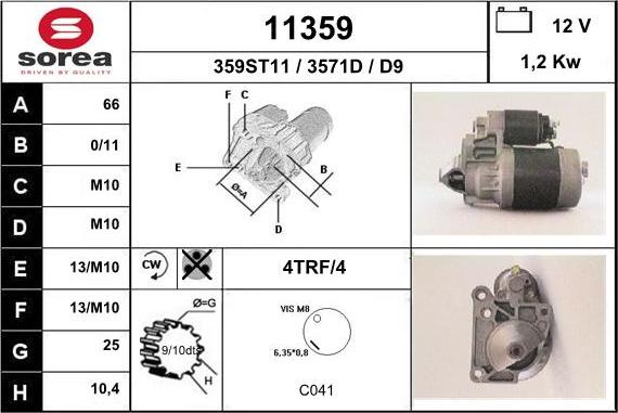 EAI 11359 - Стартер autosila-amz.com