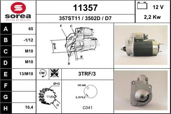 EAI 11357 - Стартер autosila-amz.com