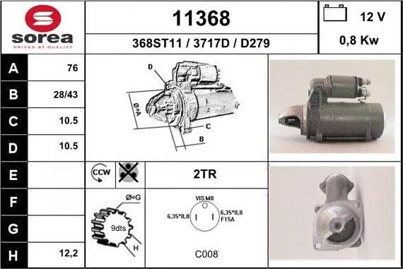 EAI 11368 - Стартер autosila-amz.com