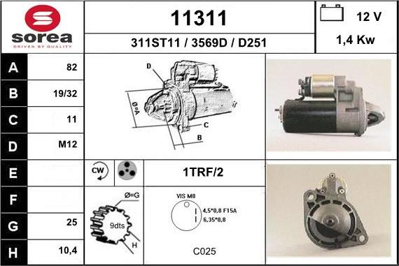 EAI 11311 - Стартер autosila-amz.com