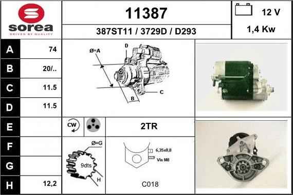 EAI 11387 - Стартер autosila-amz.com