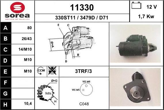 EAI 11330 - Стартер autosila-amz.com