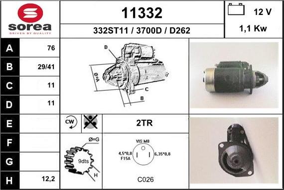 EAI 11332 - Стартер autosila-amz.com