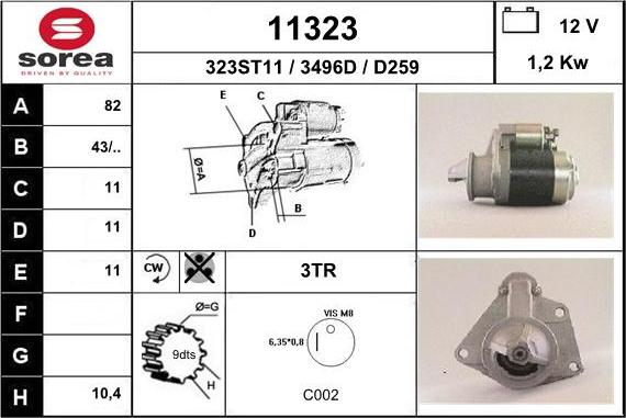 EAI 11323 - Стартер autosila-amz.com