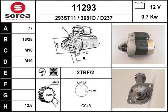 EAI 11293 - Стартер autosila-amz.com