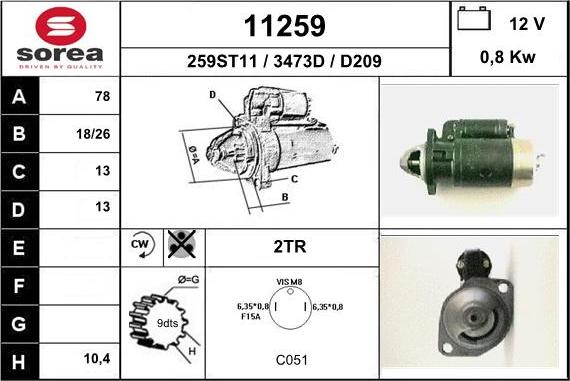 EAI 11259 - Стартер autosila-amz.com